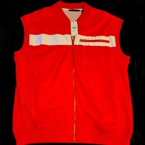 Sean Jean Original. XL Orange vest with side pockets. Zippered chest pocket.